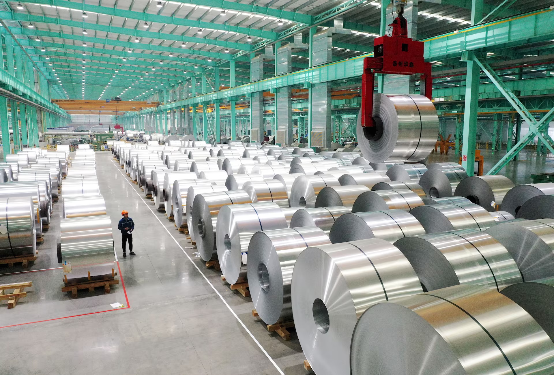 Ferrous and steel commodity coils staged for mills