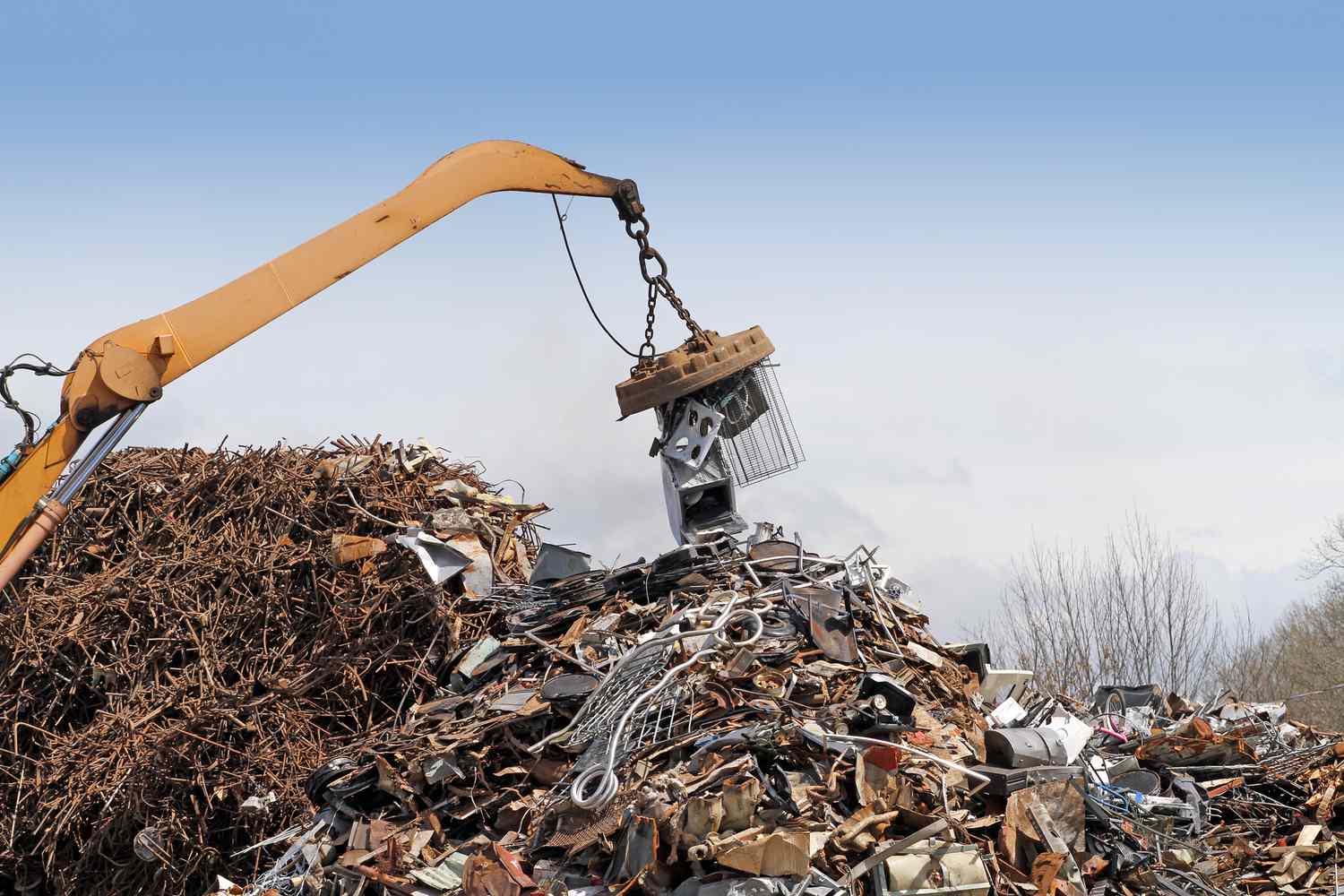 Scrap metal aggregated for trade